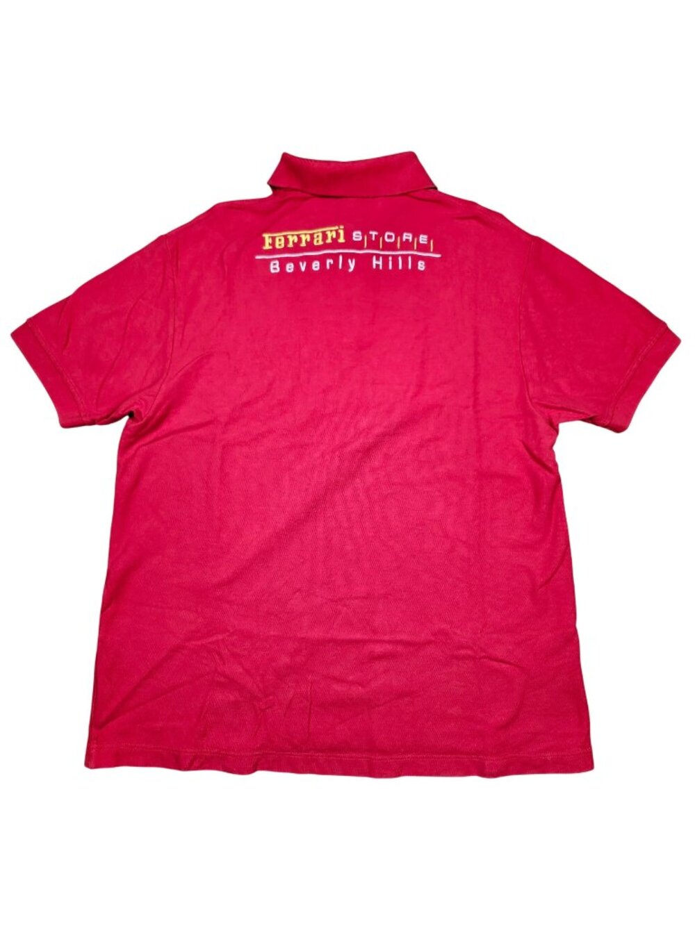 Ferrari Store Beverly Hills Employee Red Polo Shirt XL Scuderia RARE